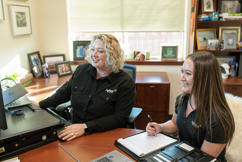 Pendleton Branch employees working together