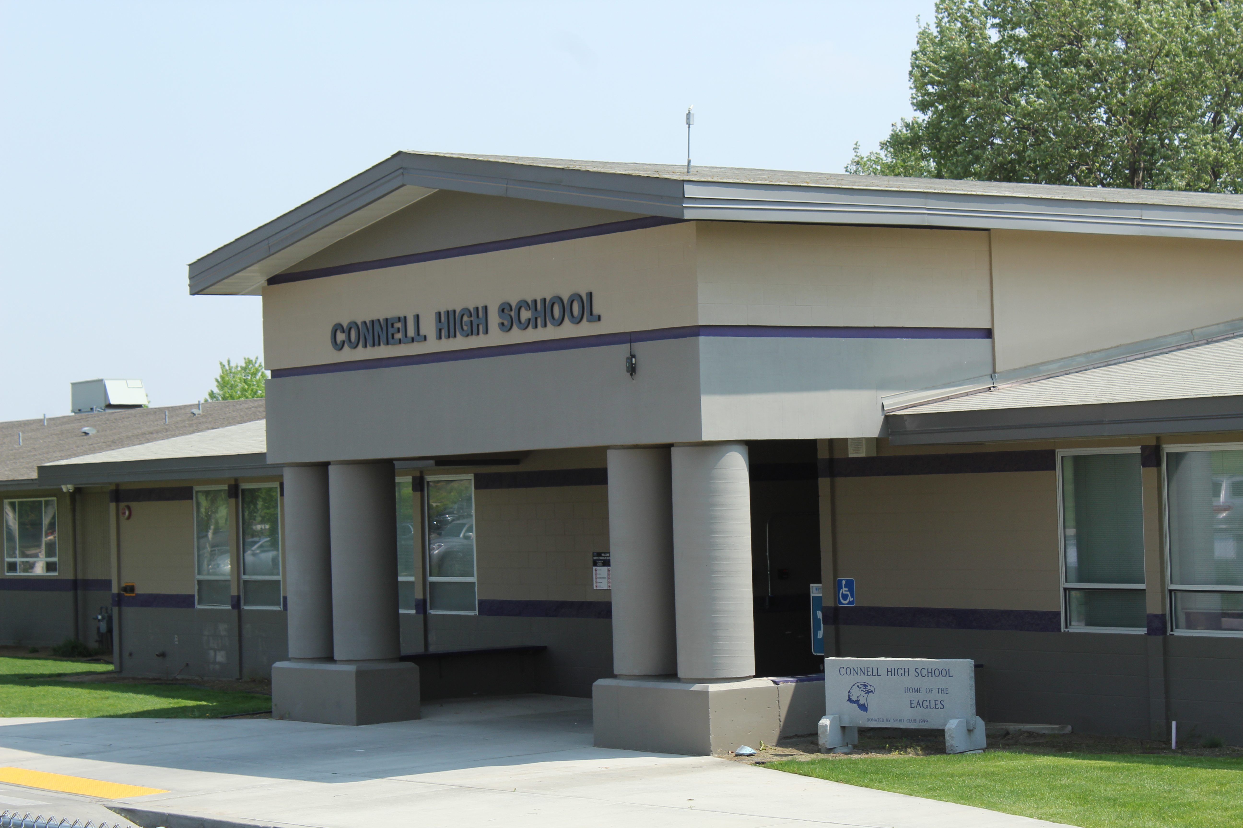 Connell High School Connell High School front entrance