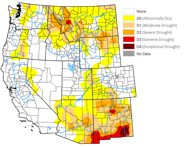 Drought Map, Western States