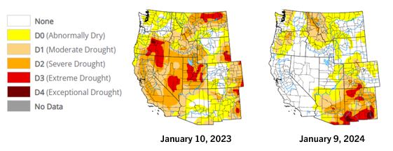 Drought Classifications, Western States