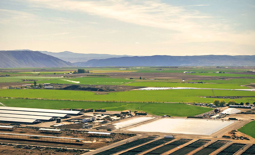 aerial shot of royal slope farms