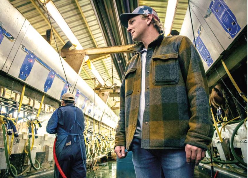 austin allred inspecting the dairy